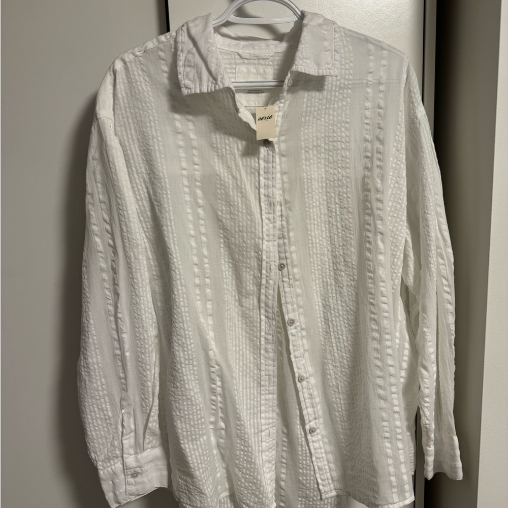 Women’s White Textured Shirt
